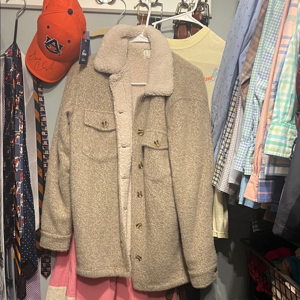 Z Supply Cream Sherpa Jacket size small